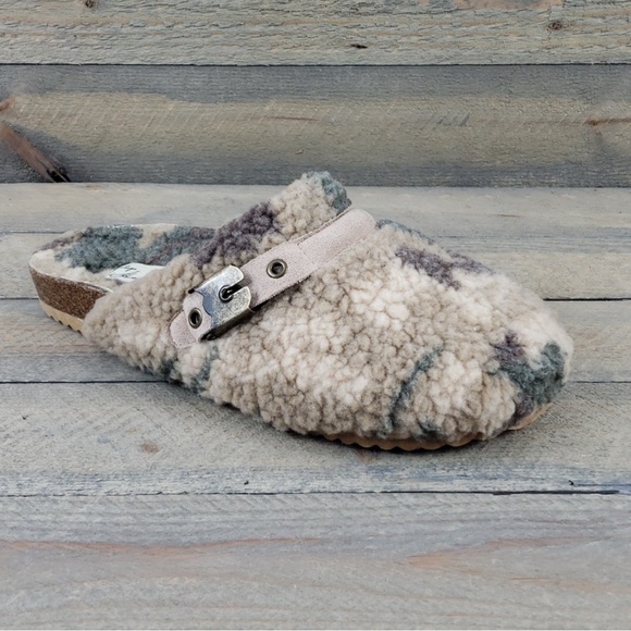 Vintage Havana Tan and Green Camouflage Multi Women's Mules Size 8, NIB - Picture 5 of 11